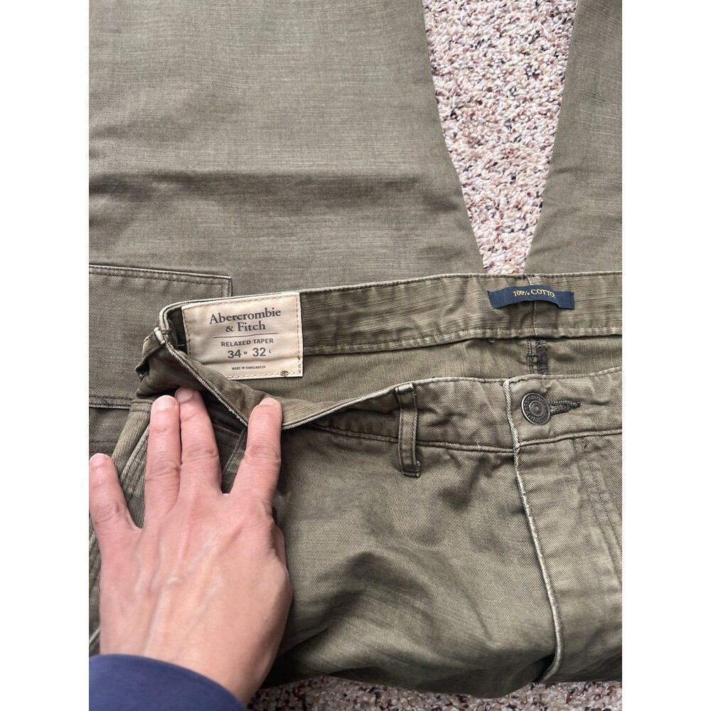 NWT Abercrombie & fitch iconic twill 100%cotton RELAXED taper size 34 - Picture 9 of 9